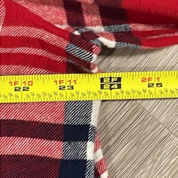Gap Women's Flannel Button Front Shirt XL Red Cotton Plaid Comfy Outdoor - Picture 14 of 16